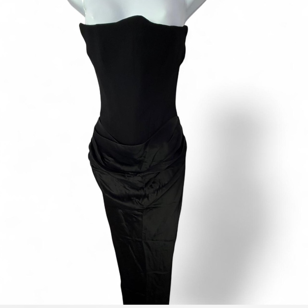 House of CB Black Strapless Draped Maxi Dress - Picture 4 of 6